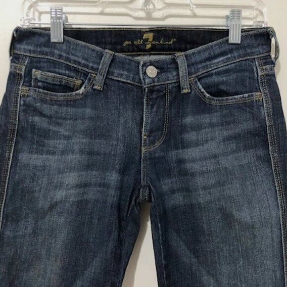 7 For All Mankind Bootcut Jeans w/ Beaded Pockets - Picture 2 of 9